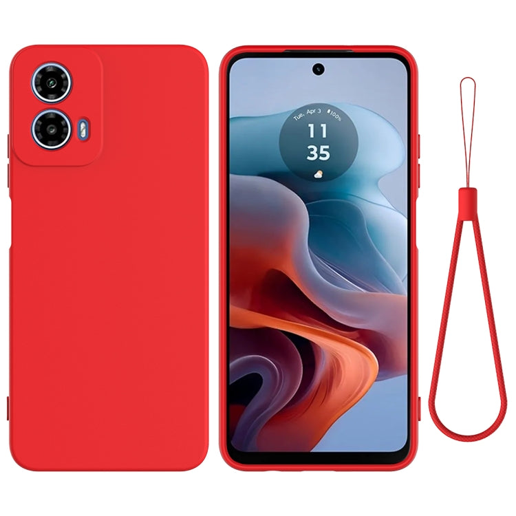 For Motorola Moto G Power 2024 Solid Color Liquid Silicone Dropproof Full Coverage Phone Case(Red) - free shipping - PMC Jewellery - Order now!
