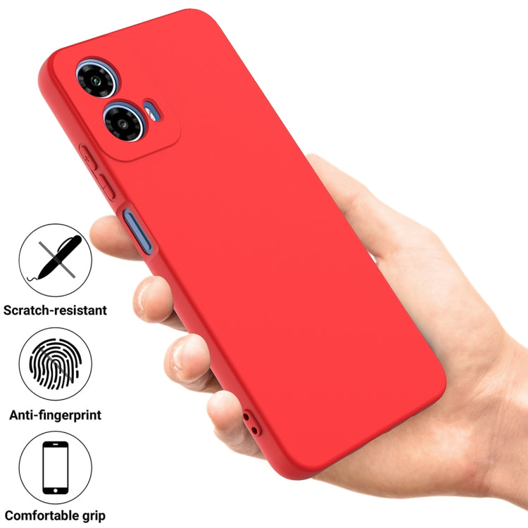 For Motorola Moto G Power 2024 Solid Color Liquid Silicone Dropproof Full Coverage Phone Case(Red) - free shipping - PMC Jewellery - Order now!
