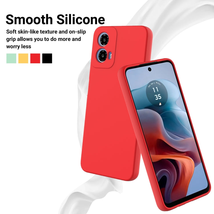 For Motorola Moto G Power 2024 Solid Color Liquid Silicone Dropproof Full Coverage Phone Case(Red)