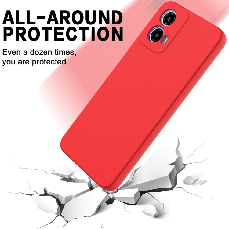 For Motorola Moto G Power 2024 Solid Color Liquid Silicone Dropproof Full Coverage Phone Case(Red) - free shipping - PMC Jewellery - Order now!