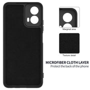 For Motorola Moto G45 Solid Color Liquid Silicone Dropproof Full Coverage Phone Case(Black)