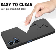 For Motorola Moto G45 Solid Color Liquid Silicone Dropproof Full Coverage Phone Case(Black)