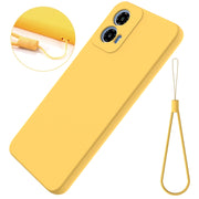 For Motorola Moto G45 Solid Color Liquid Silicone Dropproof Full Coverage Phone Case(Yellow)