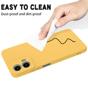 For Motorola Moto G45 Solid Color Liquid Silicone Dropproof Full Coverage Phone Case(Yellow)