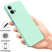 For Motorola Moto G45 Solid Color Liquid Silicone Dropproof Full Coverage Phone Case(Green)