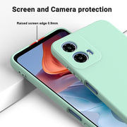 For Motorola Moto G45 Solid Color Liquid Silicone Dropproof Full Coverage Phone Case(Green)