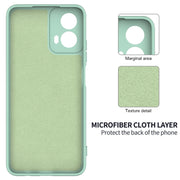 For Motorola Moto G45 Solid Color Liquid Silicone Dropproof Full Coverage Phone Case(Green)