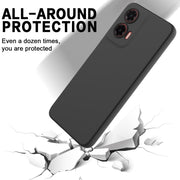For Motorola Moto G35 Solid Color Liquid Silicone Dropproof Full Coverage Phone Case(Black)