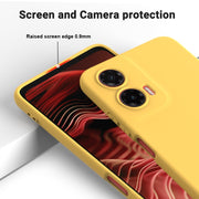 For Motorola Moto G35 Solid Color Liquid Silicone Dropproof Full Coverage Phone Case(Yellow)