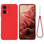 For Motorola Moto G35 Solid Color Liquid Silicone Dropproof Full Coverage Phone Case(Red)
