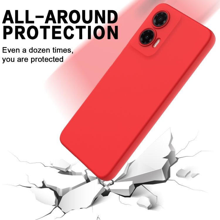 For Motorola Moto G35 Solid Color Liquid Silicone Dropproof Full Coverage Phone Case(Red) - free shipping - PMC TechLife - Order now!