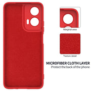For Motorola Moto G35 Solid Color Liquid Silicone Dropproof Full Coverage Phone Case(Red)