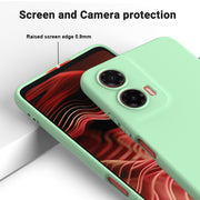 For Motorola Moto G35 Solid Color Liquid Silicone Dropproof Full Coverage Phone Case(Green)
