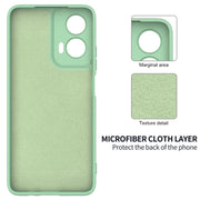 For Motorola Moto G35 Solid Color Liquid Silicone Dropproof Full Coverage Phone Case(Green)