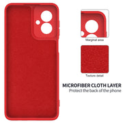 For Motorola Moto G55 Solid Color Liquid Silicone Dropproof Full Coverage Phone Case(Red)