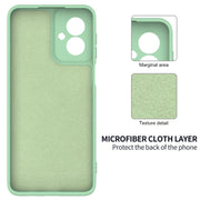 For Motorola Moto G55 Solid Color Liquid Silicone Dropproof Full Coverage Phone Case(Green)