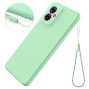 For Motorola Moto G55 Solid Color Liquid Silicone Dropproof Full Coverage Phone Case(Green)