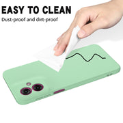 For Motorola Moto G55 Solid Color Liquid Silicone Dropproof Full Coverage Phone Case(Green)