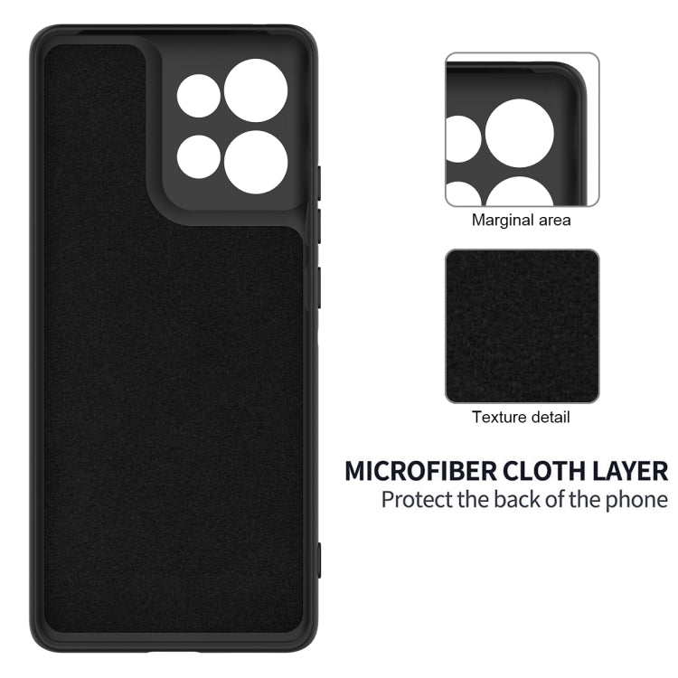 For Motorola Moto G75 Solid Color Liquid Silicone Dropproof Full Coverage Phone Case(Black) - free shipping - PMC TechLife - Order now!