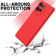 For Motorola Moto G75 Solid Color Liquid Silicone Dropproof Full Coverage Phone Case(Red)