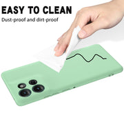 For Motorola Moto G75 Solid Color Liquid Silicone Dropproof Full Coverage Phone Case(Green)