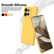 For Motorola Moto G Play 2025 Solid Color Liquid Silicone Dropproof Full Coverage Phone Case(Yellow)
