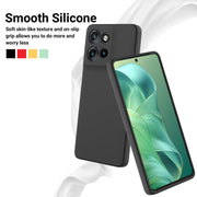 For Motorola Moto G Power 2025 Solid Color Liquid Silicone Dropproof Full Coverage Phone Case(Black)