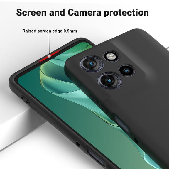 For Motorola Moto G Power 2025 Solid Color Liquid Silicone Dropproof Full Coverage Phone Case(Black)