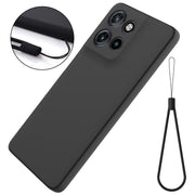 For Motorola Moto G Power 2025 Solid Color Liquid Silicone Dropproof Full Coverage Phone Case(Black)