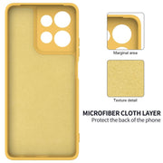 For Motorola Moto G Power 2025 Solid Color Liquid Silicone Dropproof Full Coverage Phone Case(Yellow)