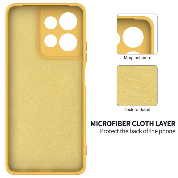For Motorola Moto G Power 2025 Solid Color Liquid Silicone Dropproof Full Coverage Phone Case(Yellow)