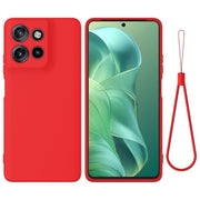 For Motorola Moto G Power 2025 Solid Color Liquid Silicone Dropproof Full Coverage Phone Case(Red)