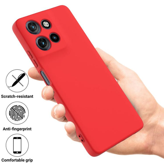 For Motorola Moto G Power 2025 Solid Color Liquid Silicone Dropproof Full Coverage Phone Case(Red)