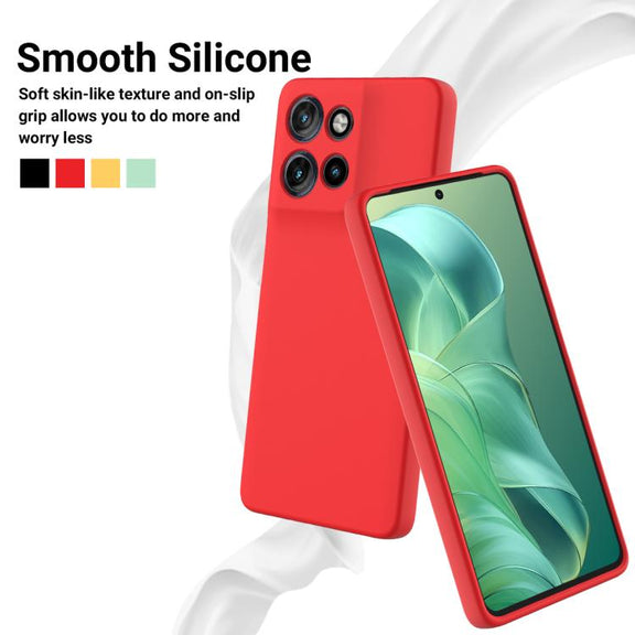 For Motorola Moto G Power 2025 Solid Color Liquid Silicone Dropproof Full Coverage Phone Case(Red)