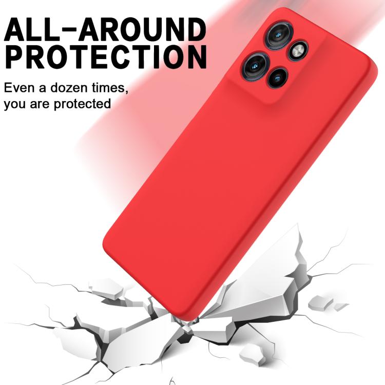 For Motorola Moto G Power 2025 Solid Color Liquid Silicone Dropproof Full Coverage Phone Case(Red)