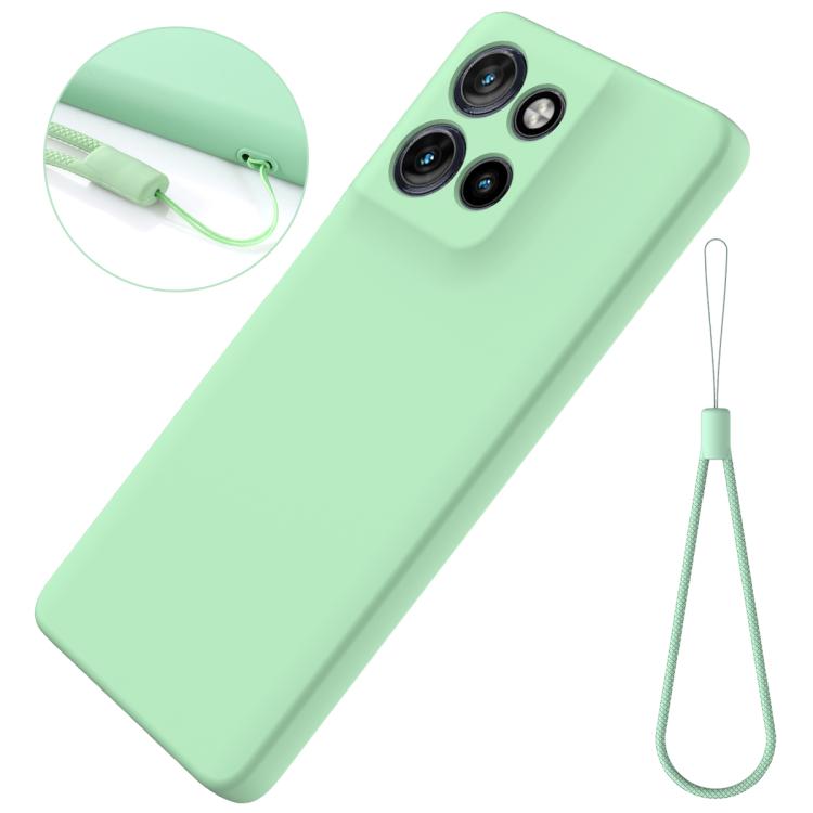 For Motorola Moto G Power 2025 Solid Color Liquid Silicone Dropproof Full Coverage Phone Case(Green)