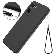 For Motorola Moto G05 / E15 Solid Color Liquid Silicone Dropproof Full Coverage Phone Case(Black)