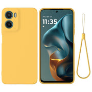 For Motorola Moto G05 / E15 Solid Color Liquid Silicone Dropproof Full Coverage Phone Case(Yellow)