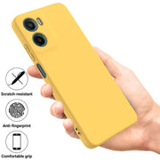 For Motorola Moto G05 / E15 Solid Color Liquid Silicone Dropproof Full Coverage Phone Case(Yellow)