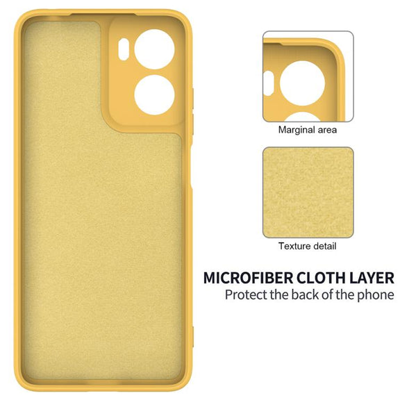 For Motorola Moto G05 / E15 Solid Color Liquid Silicone Dropproof Full Coverage Phone Case(Yellow)