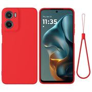 For Motorola Moto G05 / E15 Solid Color Liquid Silicone Dropproof Full Coverage Phone Case(Red)