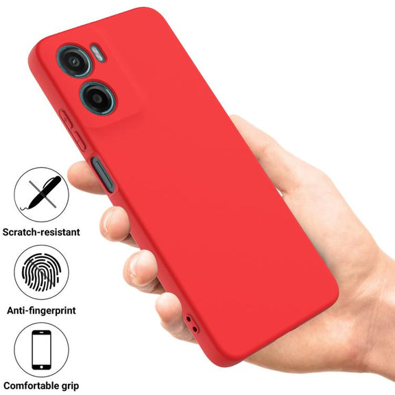 For Motorola Moto G05 / E15 Solid Color Liquid Silicone Dropproof Full Coverage Phone Case(Red)