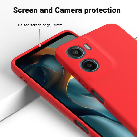 For Motorola Moto G05 / E15 Solid Color Liquid Silicone Dropproof Full Coverage Phone Case(Red)