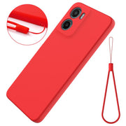 For Motorola Moto G05 / E15 Solid Color Liquid Silicone Dropproof Full Coverage Phone Case(Red)