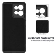 For Motorola Moto G15 Solid Color Liquid Silicone Dropproof Full Coverage Phone Case(Black)