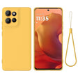 For Motorola Moto G15 Solid Color Liquid Silicone Dropproof Full Coverage Phone Case(Yellow) - free shipping - PMC TechLife - Order now!