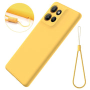 For Motorola Moto G15 Solid Color Liquid Silicone Dropproof Full Coverage Phone Case(Yellow)