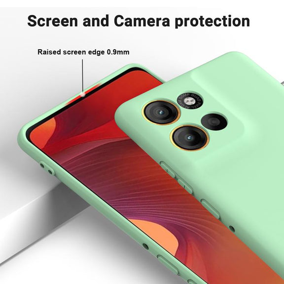 For Motorola Moto G15 Solid Color Liquid Silicone Dropproof Full Coverage Phone Case(Green)
