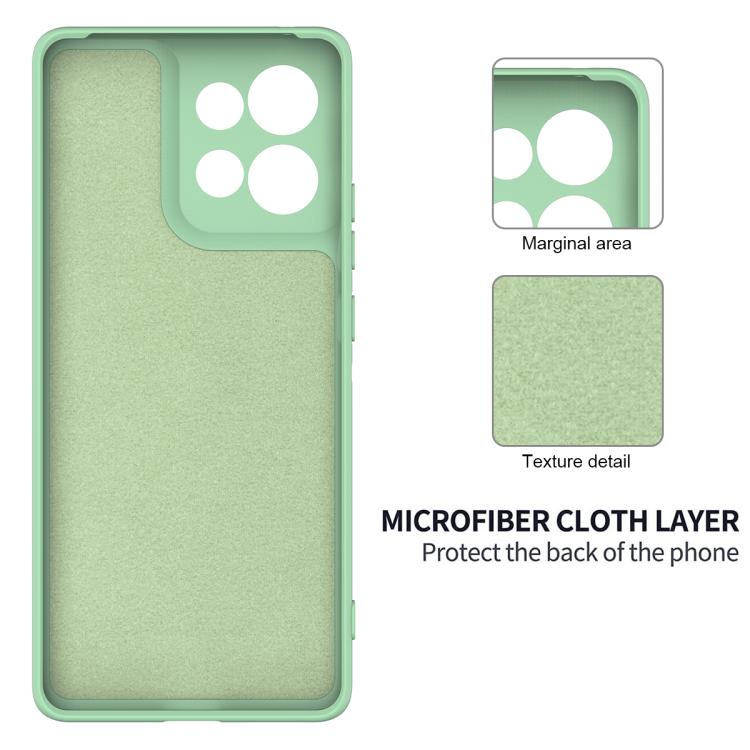For Motorola Moto G15 Solid Color Liquid Silicone Dropproof Full Coverage Phone Case(Green)