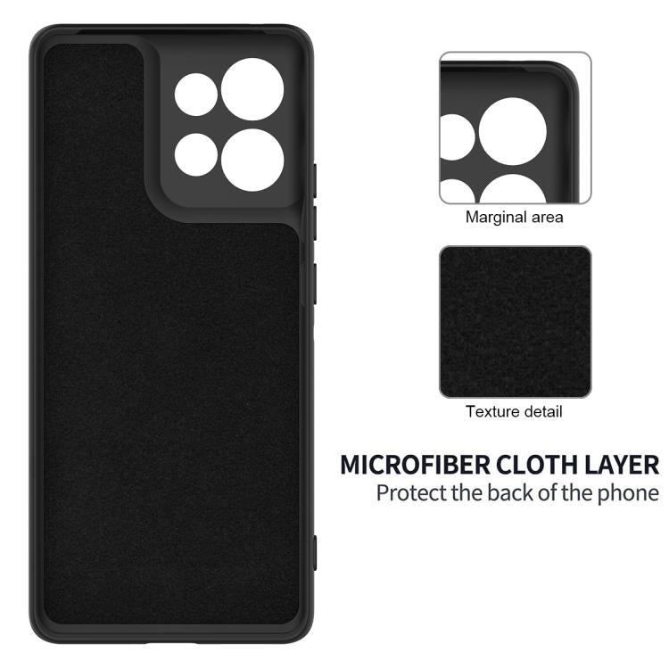 For Motorola Moto G 2025 Solid Color Liquid Silicone Dropproof Full Coverage Phone Case(Black)